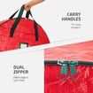 90X20cm Water Resistant Fabric Storage Dual Zippered Bag for Holiday Artificial Christmas Wreaths