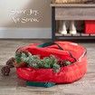 90X20cm Water Resistant Fabric Storage Dual Zippered Bag for Holiday Artificial Christmas Wreaths