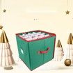 Christmas Ornament Storage Box 64 Slots Dual Zipper Durable Holiday Decoration Organiser Safe Storage