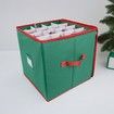 Christmas Ornament Storage Box 64 Slots Dual Zipper Durable Holiday Decoration Organiser Safe Storage