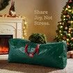 135cm Medium Christmas Tree Storage Bag Durable Reinforced Handles & Dual Zipper Waterproof Material Protects from Dust, Moisture & Insect (Green)