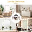 Rotating Makeup Organiser Storage Case Cosmetics Jewellery Box Holder Organizer Stand 360 Degree Spinning Plate Portable White