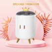 Rotating Makeup Organiser Storage Case Cosmetics Jewellery Box Holder Organizer Stand 360 Degree Spinning Plate Portable White