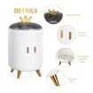 Rotating Makeup Organiser Storage Case Cosmetics Jewellery Box Holder Organizer Stand 360 Degree Spinning Plate Portable White