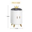 Rotating Makeup Organiser Storage Case Cosmetics Jewellery Box Holder Organizer Stand 360 Degree Spinning Plate Portable White
