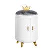 Rotating Makeup Organiser Storage Case Cosmetics Jewellery Box Holder Organizer Stand 360 Degree Spinning Plate Portable White