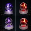 3D Night Light for Kids,Crystal Ball with LED Colorful Lighting Base,Kids Bedroom Decor as Xmas Holiday Birthday Gifts for Boys Girls (Mewtwo)