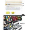 138pcs Crayons Oil Pastels Assorted Washable Marker Colored Pencils Art Painting Wooden case Set Kids