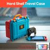 Portable Shoulder Bag for Nintend Switch and oled Explosion-proof Box Travel Handbag Hard Cover Accessories Carrying Case Color Blue And Orange