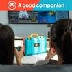 Portable Shoulder Bag for Nintend Switch and oled Explosion-proof Box Travel Handbag Hard Cover Accessories Carrying Case Color Blue And Orange