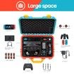 Portable Shoulder Bag for Nintend Switch and oled Explosion-proof Box Travel Handbag Hard Cover Accessories Carrying Case Color Blue And Orange