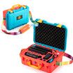 Portable Shoulder Bag for Nintend Switch and oled Explosion-proof Box Travel Handbag Hard Cover Accessories Carrying Case Color Blue And Orange