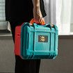 Portable Shoulder Bag for Nintend Switch and oled Explosion-proof Box Travel Handbag Hard Cover Accessories Carrying Case Color Blue And Orange