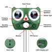 Solar Powered Animal Repellent, Ultrasonic Repellen Fox Raccoon, Yard Garden Farm
