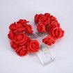 6M 40 LED Rose Lights Valentine Garland with Lights Battery Operated, Red Rose Flower String Lights, Valentines Day Decorations