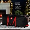 Christmas Tree Storage Bag Waterproof Durable Dual Zipper Reinforced Handles Black Large Tree 165 x 38 x 76cm Black