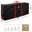 Christmas Tree Storage Bag Waterproof Durable Dual Zipper Reinforced Handles Black Large Tree 165 x 38 x 76cm Black