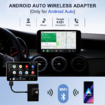 Android Auto Wireless Adapter for OEM Factory Wired Android Auto Cars Plug & Play Wireless Android Auto Dongle for Android Phones Converts Wired Android Auto to Wireless