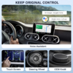 Android Auto Wireless Adapter for OEM Factory Wired Android Auto Cars Plug & Play Wireless Android Auto Dongle for Android Phones Converts Wired Android Auto to Wireless