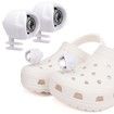 2Pcs Headlights for croc shoes, light up croc charms for Dog Walking, Camping, IPX5 Waterproof, Ultra Bright and Long Lasting Color white
