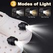 2Pcs Headlights for croc shoes, light up croc charms for Dog Walking, Camping, IPX5 Waterproof, Ultra Bright and Long Lasting Color white