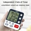 Digital Dual Triple Kitchen Timer, 3 Channels Count Down Timer (White)