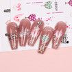 5pcs Sheets Nail Art Stickers Decals Self-Adhesive Holiday Xmas Snowflake Nail Art Manicure