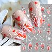 5pcs Sheets Nail Art Stickers Decals Self-Adhesive Holiday Xmas Snowflake Nail Art Manicure