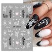 5pcs Sheets Nail Art Stickers Decals Self-Adhesive Holiday Xmas Snowflake Nail Art Manicure