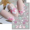 5pcs Sheets Nail Art Stickers Decals Self-Adhesive Holiday Xmas Snowflake Nail Art Manicure