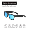 Bluetooth Sunglasses,Voice Control and Open Ear Style Smart Glasses Listen Music and Calls,Bluetooth Audio Glasses and IP44 Waterproof (Blue)