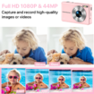 Digital Camera FHD 1080P Video Cam 16X Zoom Compact Point Selfie Shooting Portable Small for Kid Teen Student Boy Girl Senior Pink