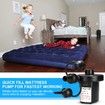 Electric Air Pump Portable Quick-Fill Air Pump with 3 Nozzle for Outdoor Camping, Inflatable Cushions, Air Mattress Beds, Boats, Swimming Ring