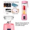 Portable Blender, Portable Blender for Shakes and Smoothies with USB Rechargeable, 6-Point Stainless Steel Blades for Gym,Office,Traveling (Pink)
