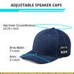 Hat with Bluetooth Speaker Adjustable Hat Wireless Smart Speakerphone Cap for Outdoor Sport Baseball Cap(Blue)