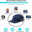 Hat with Bluetooth Speaker Adjustable Hat Wireless Smart Speakerphone Cap for Outdoor Sport Baseball Cap(Blue)