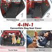 Dog Car Seat Cover for Back Seat,600D Scratch-Resistant Dog Seat Covers for Automobiles with Mesh Window