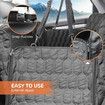 Dog Car Seat Cover for Back Seat,600D Scratch-Resistant Dog Seat Covers for Automobiles with Mesh Window