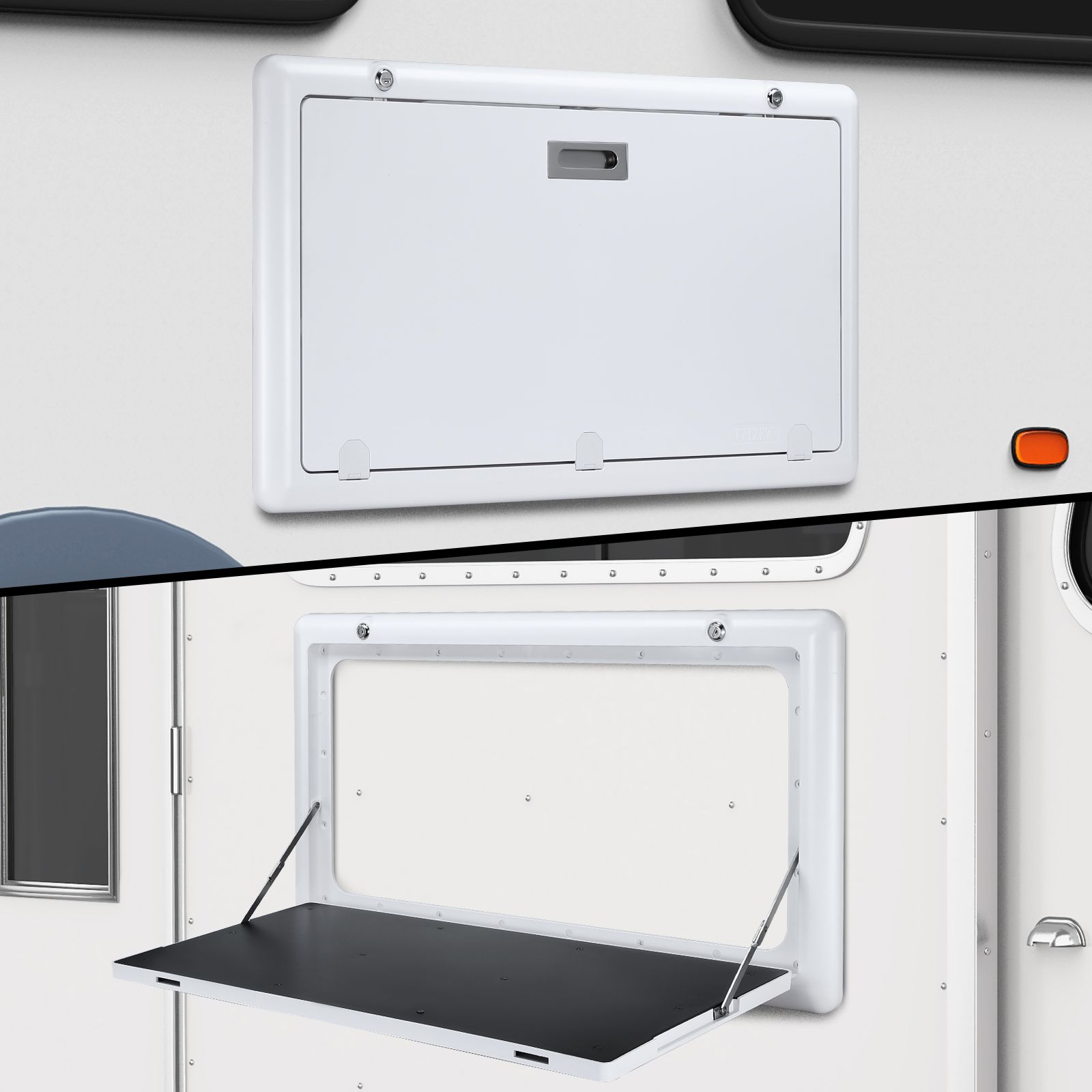 RV Wall Camper Table Folding Picnic Caravan Camping Exterior Mount