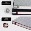 40PAGES Photo Album Self Adhesive Magnetic Scrapbook Photo Albums Family Wedding Family 26*28CM Grey