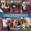 5in1 Dog Car Seat Cover for Back Seat Scratchproof Nonslip Car Pet Seat Cover Mesh Visual Window Car Seat Protector Pet with Belt 137*149cm