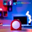 Divoom Planet-9 Smart Mood Lamp, Cordless Table Lamp with Programmable RGB LED for Bedroom Gaming Room Office-Red