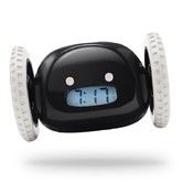 Run-Away Alarm Clock on Wheels (Authentic)Extra Loud for Heavy Sleeper Funny Rolling Jumping (Black)