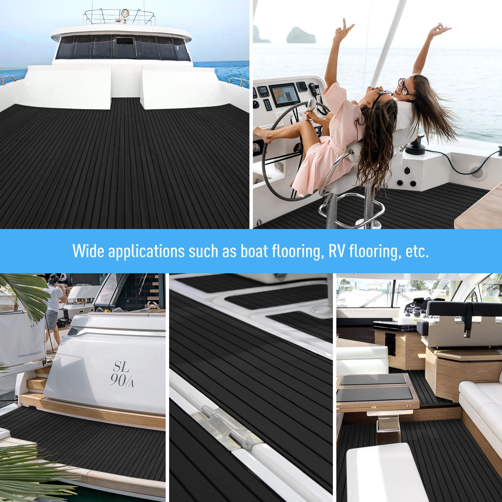 Marine Carpet Boat Flooring EVA Foam Decking Sheet Matting Non Slip