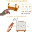 Cute Toast Bread LED Night Light with Rechargeable, Portable Night Light for Bedroom,Birthday Gifts Ideas for Kids