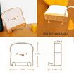 Cute Toast Bread LED Night Light with Rechargeable, Portable Night Light for Bedroom,Birthday Gifts Ideas for Kids