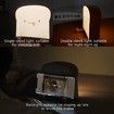Cute Toast Bread LED Night Light with Rechargeable, Portable Night Light for Bedroom,Birthday Gifts Ideas for Kids