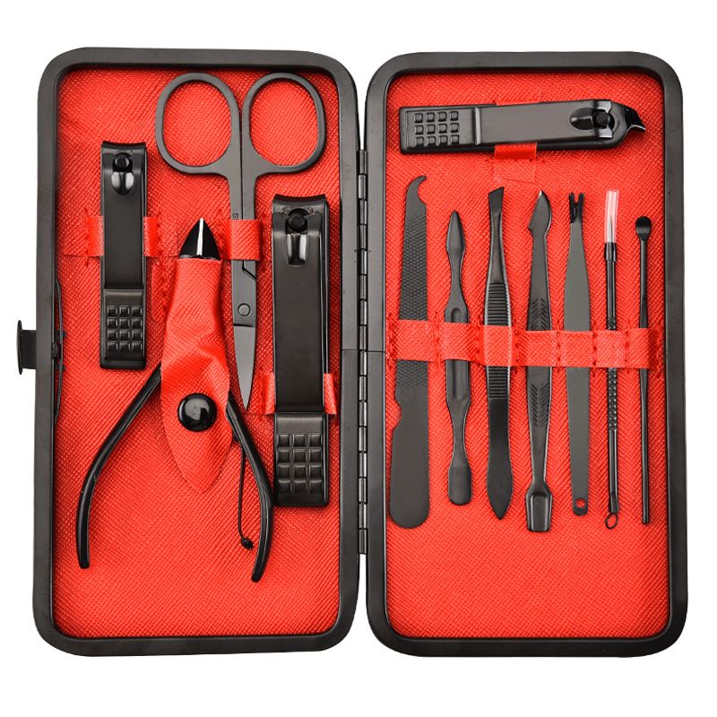 15pcs Nail Clippers Stainless Steel Pedicure Kit Nail File Sharp Nail Scissors and Clipper Manicure Kit Fingernails Toenails