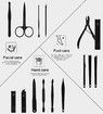 15pcs Nail Clippers Stainless Steel Pedicure Kit Nail File Sharp Nail Scissors and Clipper Manicure Kit Fingernails Toenails