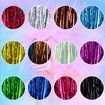 Hair Extension Tinsel with Tool 12 Colors 120cm Hair Extension Tinsel Kit Glitter Hair Accessories for Christmas New Year Halloween Cosplay Party